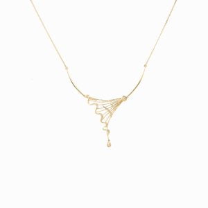 Tiesh Stand-Out Necklace with American Diamonds in 22kt Gold