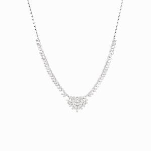 Tiesh Elegant Necklace with Diamonds in 18kt White Gold