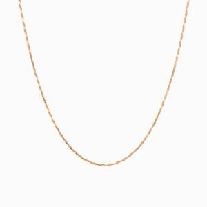 Tiesh Delicate 22kt Two-Colour Gold Chain for Moments That Matter
