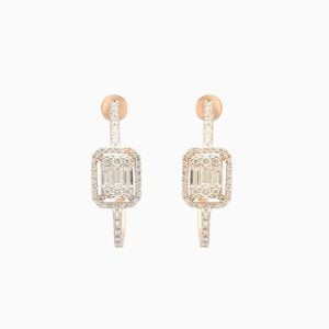 18kt Rose Gold Earrings with Diamonds