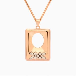18kt Rose Gold Pendant with Diamonds