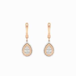 18kt Rose Gold Earring with Diamonds