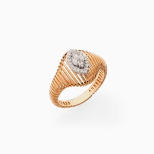 18kt Rose Gold Ring with Diamonds