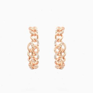 18kt Rose Gold Earrings with Diamonds