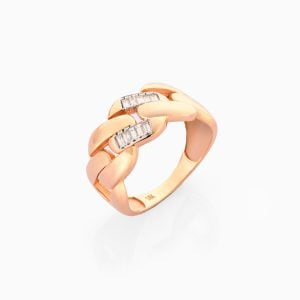 18kt Rose Gold Ring with Diamonds