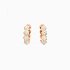18kt Rose Gold Earrings with Diamonds