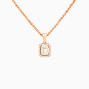 18kt Rose Gold Pendant with Diamonds