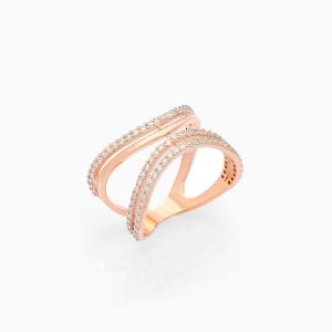 18kt Rose Gold Ring with Diamonds