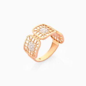 18kt Rose Gold Ring with Diamonds