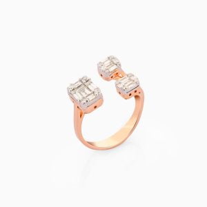 18kt Rose Gold Ring with Diamonds