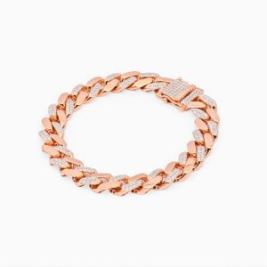 18kt Rose Gold Bangle with Diamonds