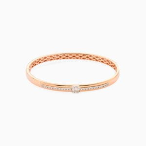 18kt Rose Gold Bangle with Diamonds
