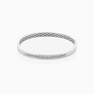 18kt White Gold Bangle with Diamonds