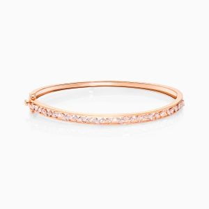 18kt White Gold Bangle with Diamonds