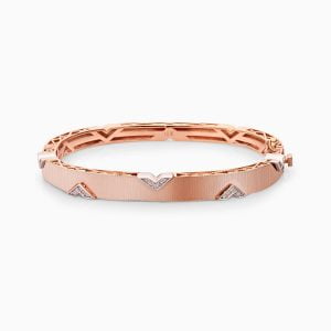 18kt Rose Gold Bangle with Diamonds