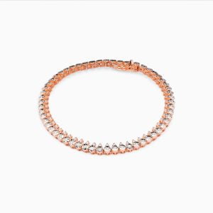 18kt Rose Gold Bracelet with Diamonds