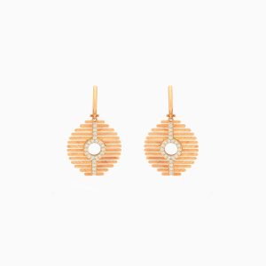 18KT Rose Gold Earrings with Diamonds