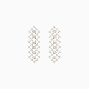 18KT White Gold Earrings with Diamonds