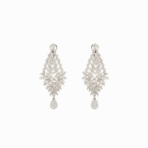 18KT White Gold Earrings with Diamonds