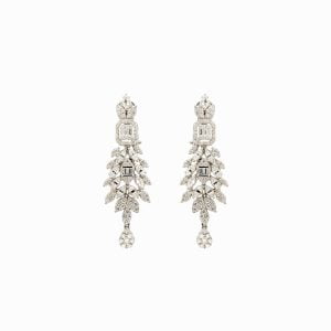 18KT White Gold Earrings with Diamonds