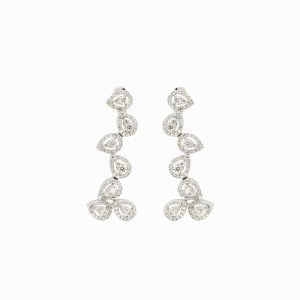 18KT White Gold Earrings with Diamonds