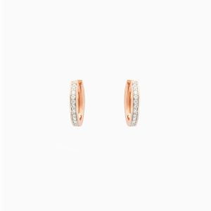 18KT Rose Gold Earrings with Diamonds
