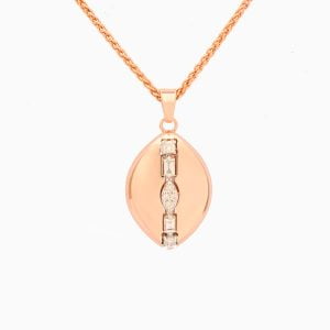 18KT Rose Gold Pendant with Diamonds