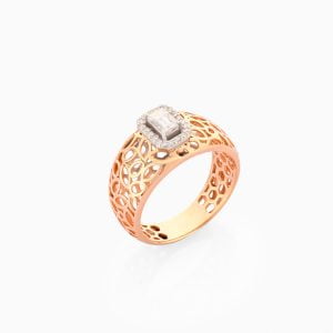 18kt Rose Gold Ring with Diamonds