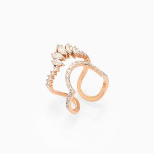 18kt Rose Gold Ring with Diamonds