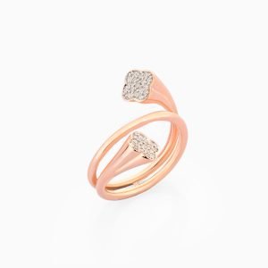18kt Rose Gold Ring with Diamonds