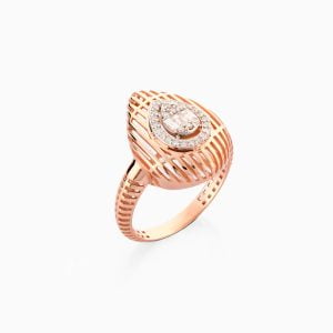 18kt Rose Gold Ring with Diamonds