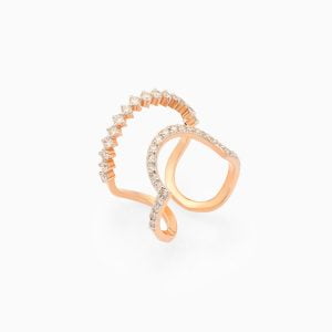 18kt Rose Gold Ring with Diamonds