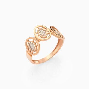 18kt Rose Gold Ring with Diamonds