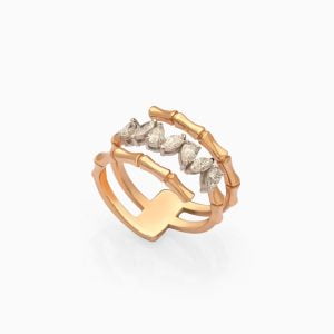 18kt Rose Gold Ring with Diamonds