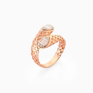 18kt Rose Gold Ring with Diamonds