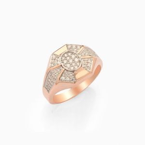 18kt Rose Gold Ring with Diamonds