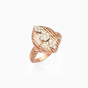 18kt Rose Gold Ring with Diamonds