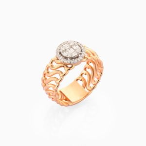 18kt Rose Gold Ring with Diamonds