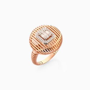 18kt Rose and White Gold Ring with Diamonds