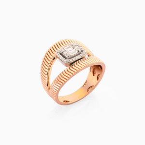 18kt Rose Gold Ring with Diamonds