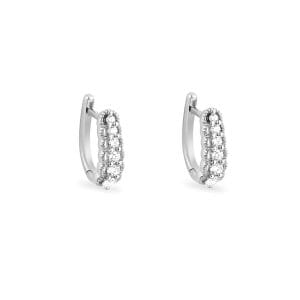 14KT White Gold Earrings with Diamonds