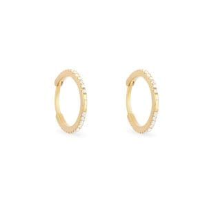 14KT Yellow Gold Earrings with Diamonds