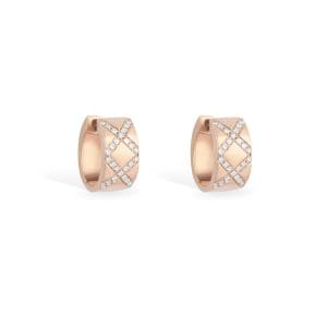 14KT Rose Gold Diamond Earrings