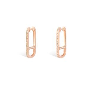 14kt Rose Gold Diamond Earrings
