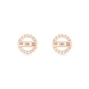 14kt Rose Gold Diamond Earrings