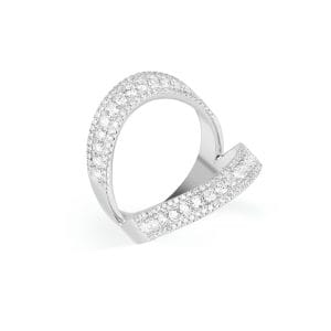 14kt White Gold Ring With Diamonds