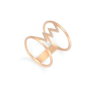 14kt Rose Gold Ring With Diamonds