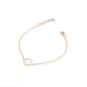 14kt Rose Gold Bracelet With Diamonds