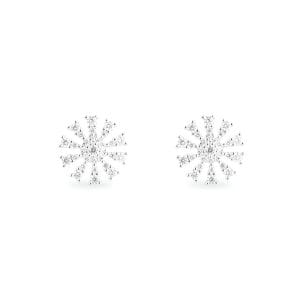 14kt White Gold Earrings With Diamonds